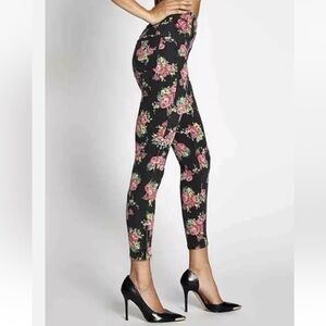 New Guess 1981 High Rise 3 Zip Crop Jeans Worn In Vintage rose Wash Size 25